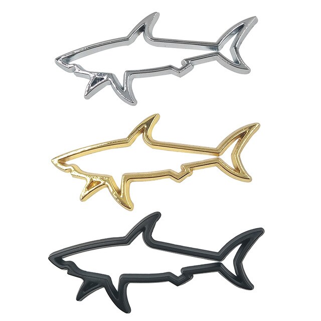 3D Metal Sharks - Stick On