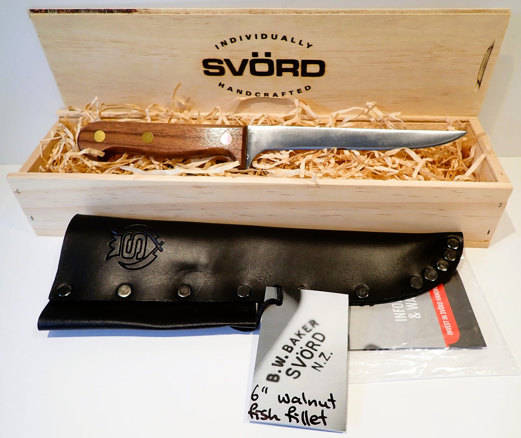 Svord 6" Mixed Wood Walnut Fillet Knife - Gift Boxed