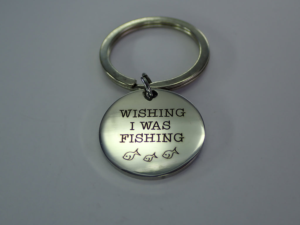 Wishing I Was Fishing ~ Key Ring