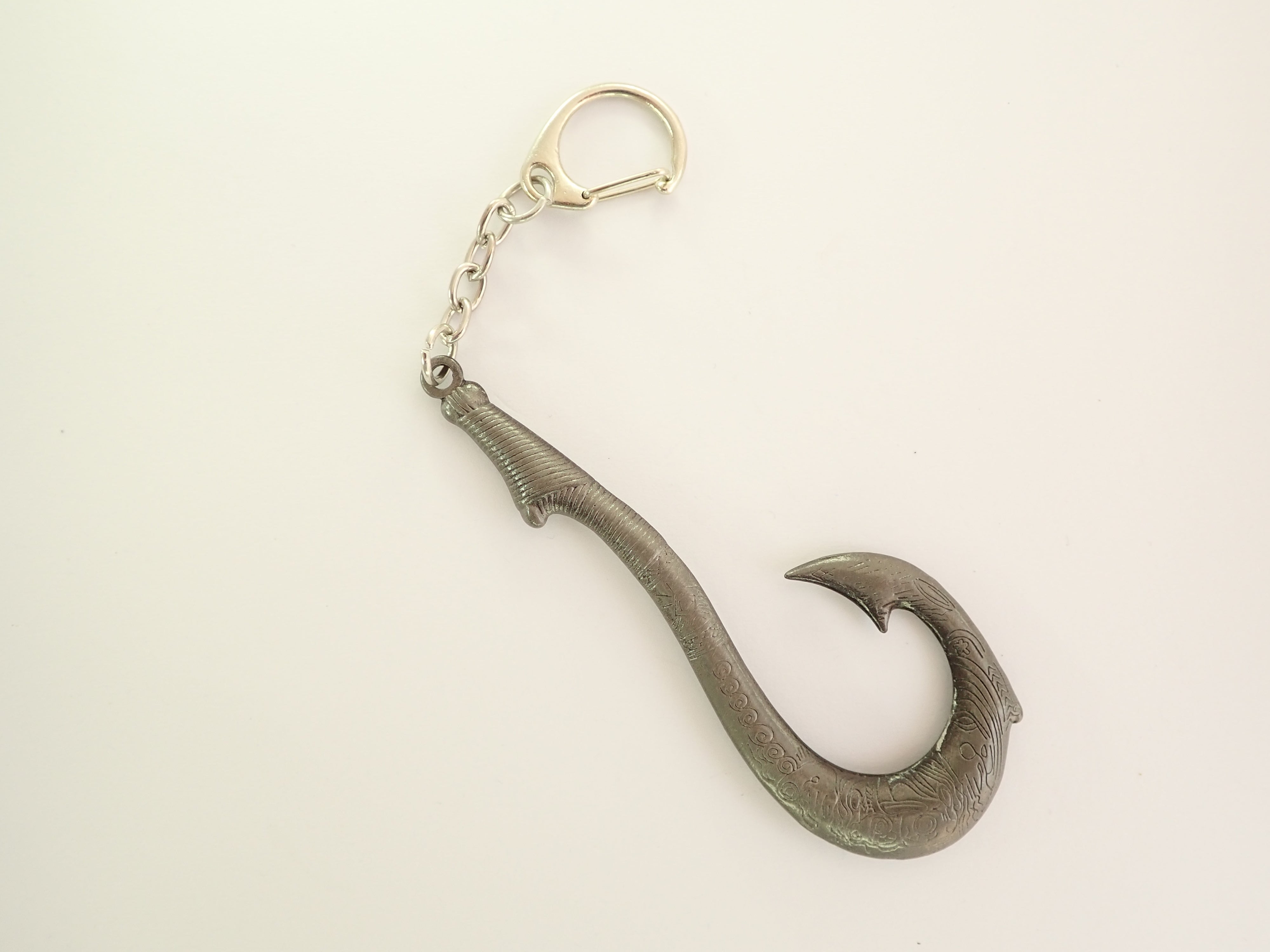 Stylised Fish Hook Key Ring – Steve's Fishing Shop