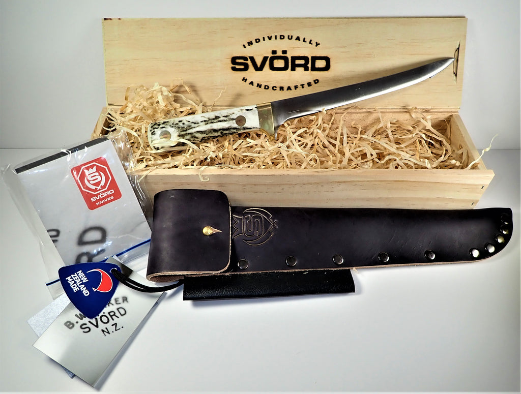 Svord 7" Stag Antler Fillet Knife - Gift Boxed