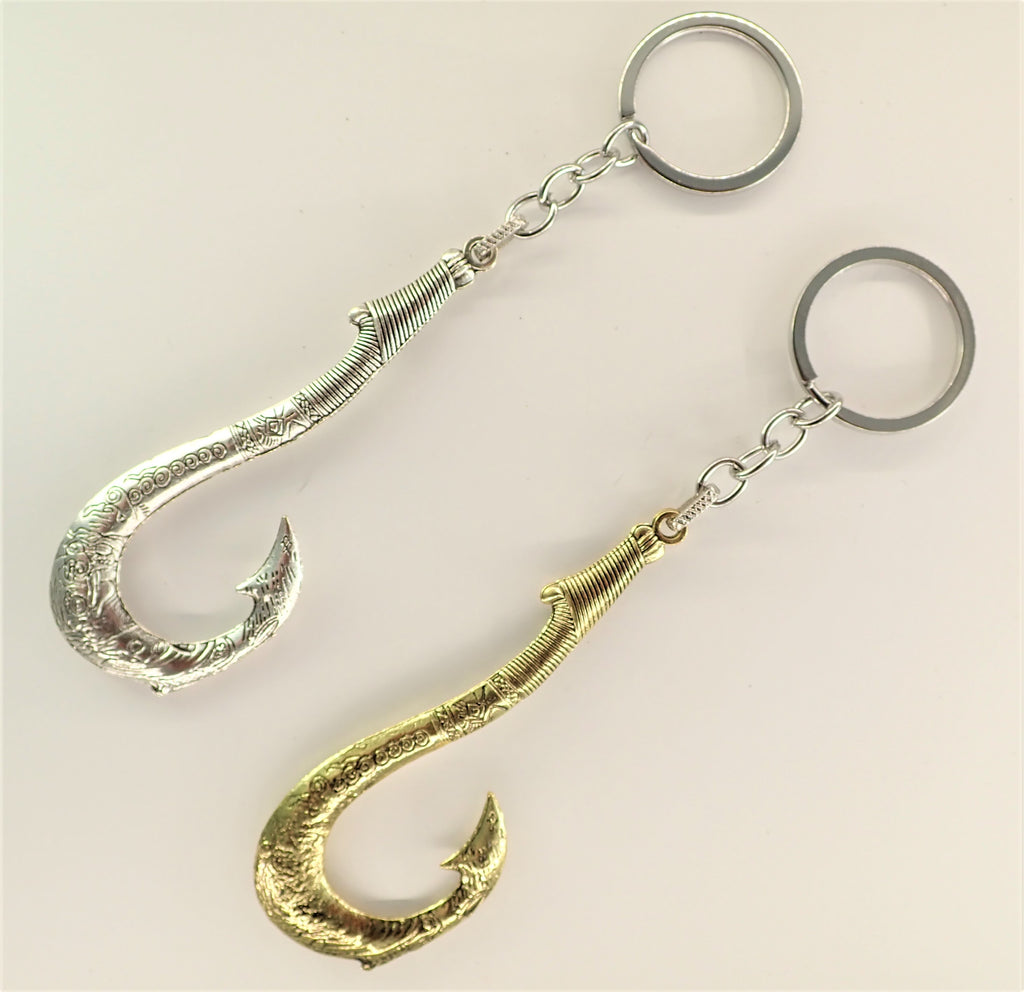 Stylised Fish Hook Key Ring