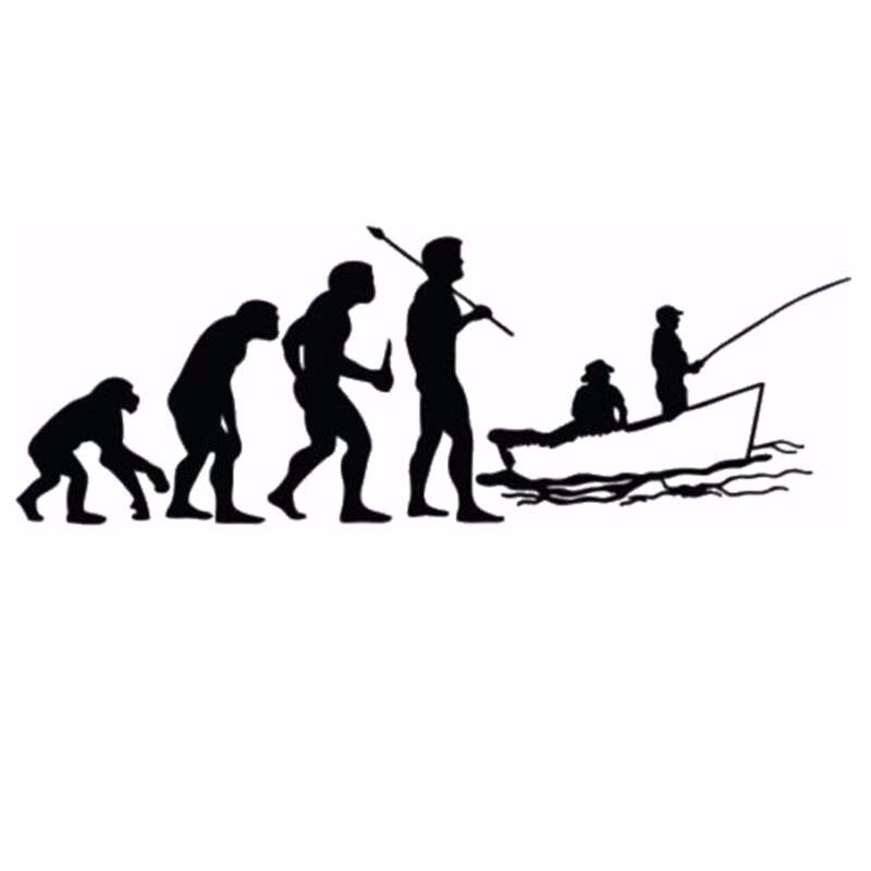 Evolution Of The Boat Fisherman ~ Decal