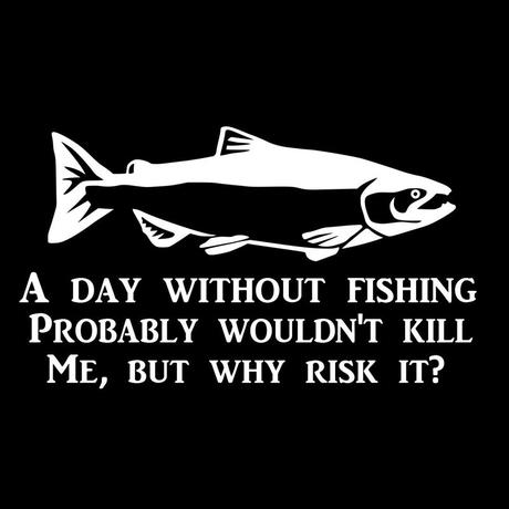 A Day Without Fishing ~Decal