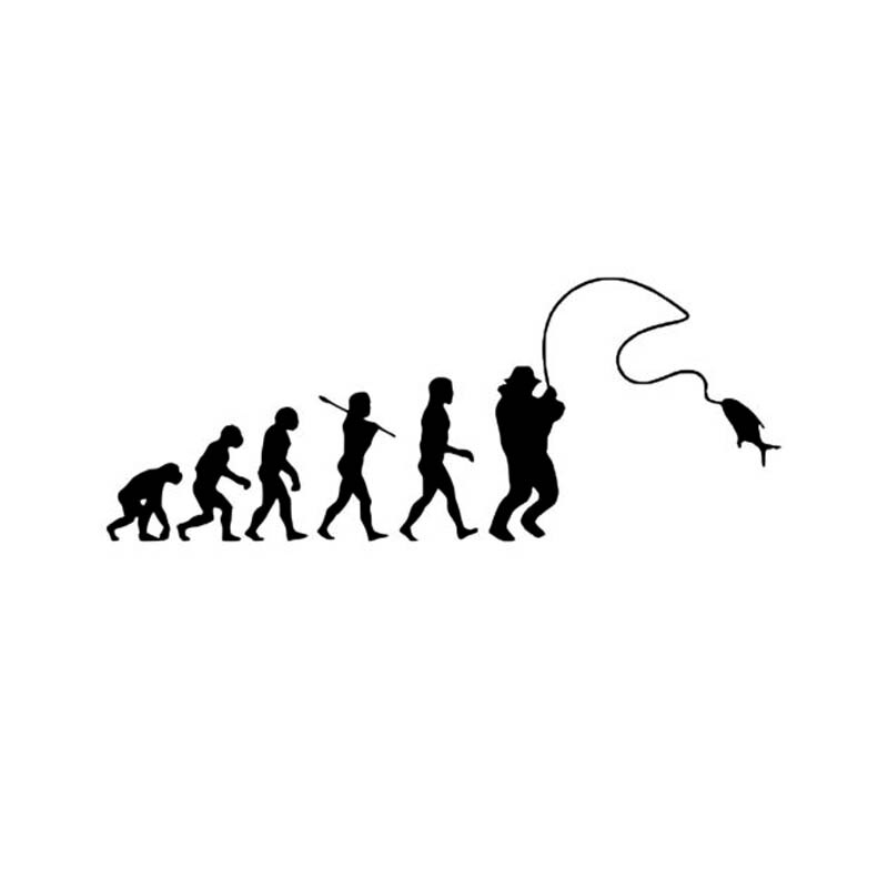 The Evolution Of The Shore Fisherman ~ Decal